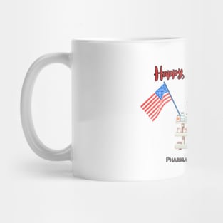 Pharmacy Technician, happy 4th of july, usa flag Mug